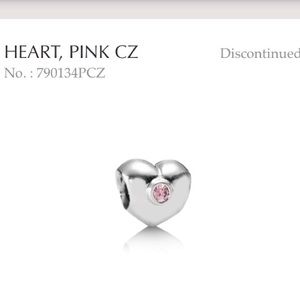 Heart Pink CZ pandora charm